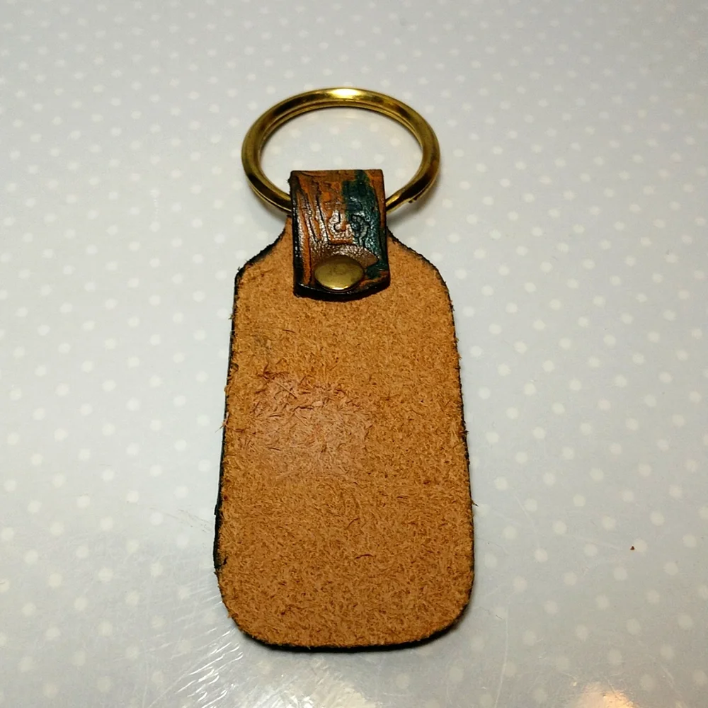 🆕 Leather Race Car Key Ring
